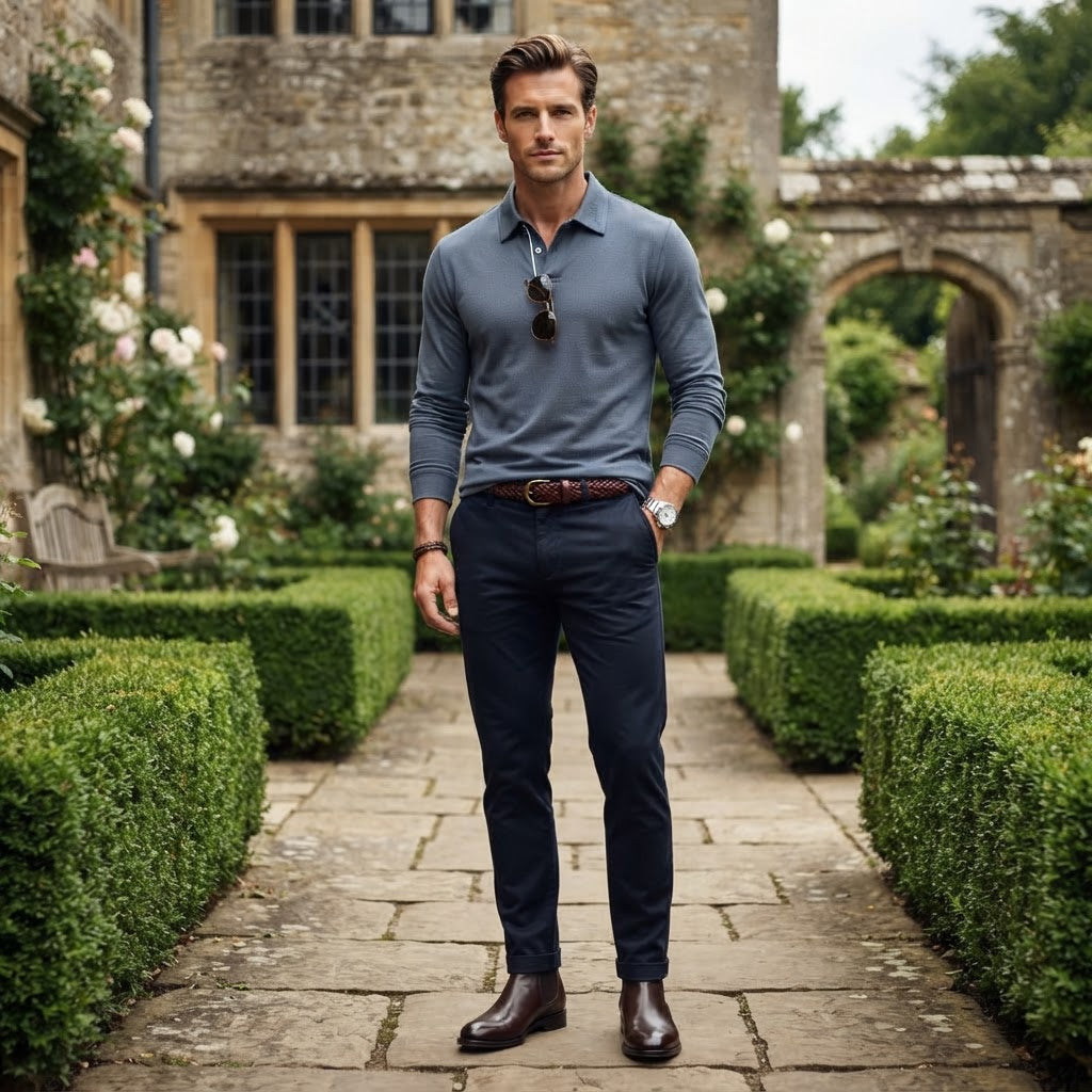 Men's Long Sleeve Polo Shirt | Casual Wear