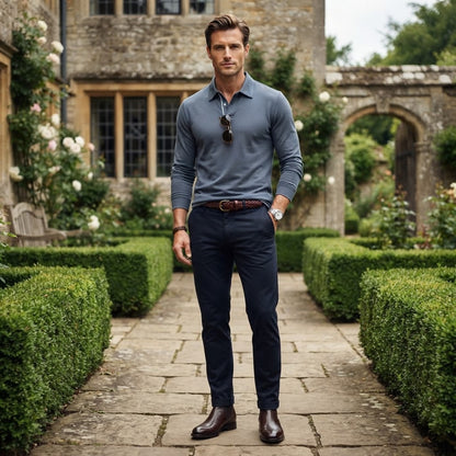 Men's Long Sleeve Polo Shirt | Casual Wear
