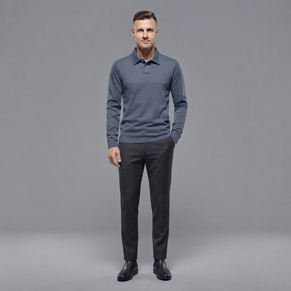 Men's Long Sleeve Polo Shirt | Casual Wear