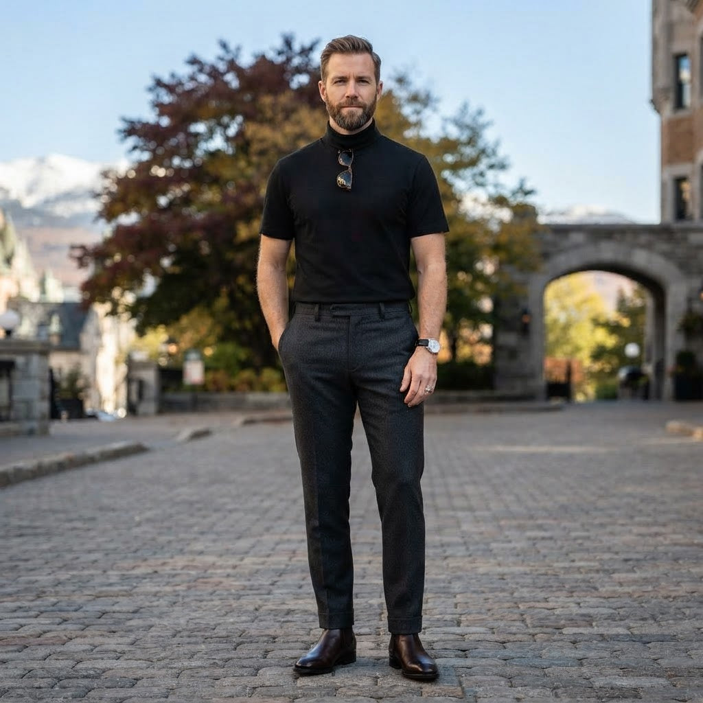 Men's Neck T-Shirt Slim Fit