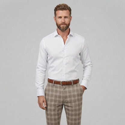 Oskar | Men's Checkered Chino Trousers