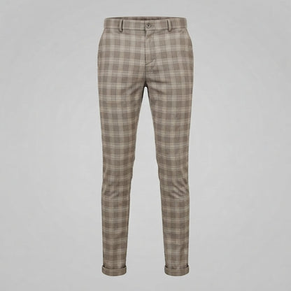 Oskar | Men's Checkered Chino Trousers