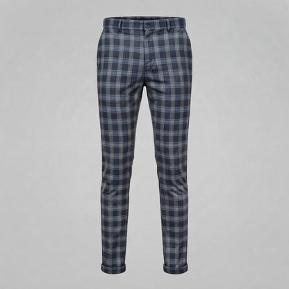 Oskar | Men's Checkered Chino Trousers