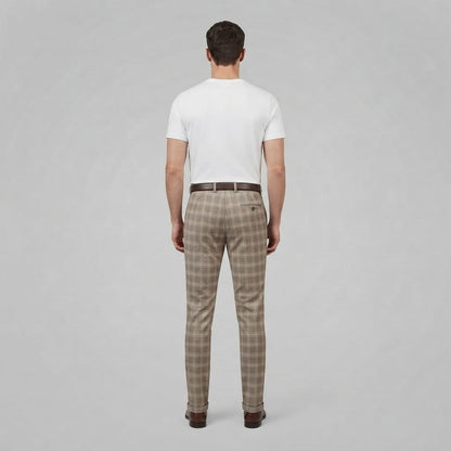 Oskar | Men's Checkered Chino Trousers